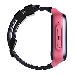 360 Kids Smart Watch E1 (4G/LTE. Patch Trace, Video Call, 1 Click SOS) - Pink -Electronics Shop 360 4g kids smart watch e1 pink side