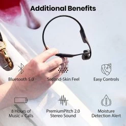 Shokz OpenRun Mini Bluetooth Open-Ear Endurance Headphones - Black 8 Shokz OpenRun Mini Bluetooth Open-Ear Endurance Headphones - Black -Electronics Shop aftershokz openrun mini bluetooth open ear endurance headphones black 2