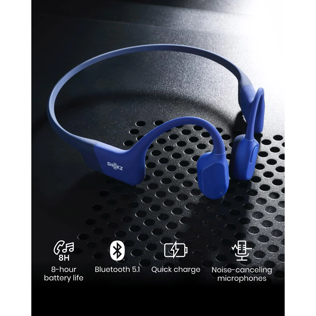 Shokz OpenRun Wireless Open-Ear Sport Headphones - Blue 2 Shokz OpenRun Wireless Open-Ear Sport Headphones - Blue - Image 2