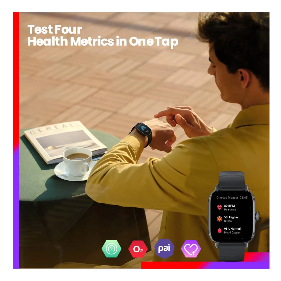 Amazfit GTS 3 Smart Watch (42mm) - Black 2 Amazfit GTS 3 Smart Watch (42mm) - Black - Image 2