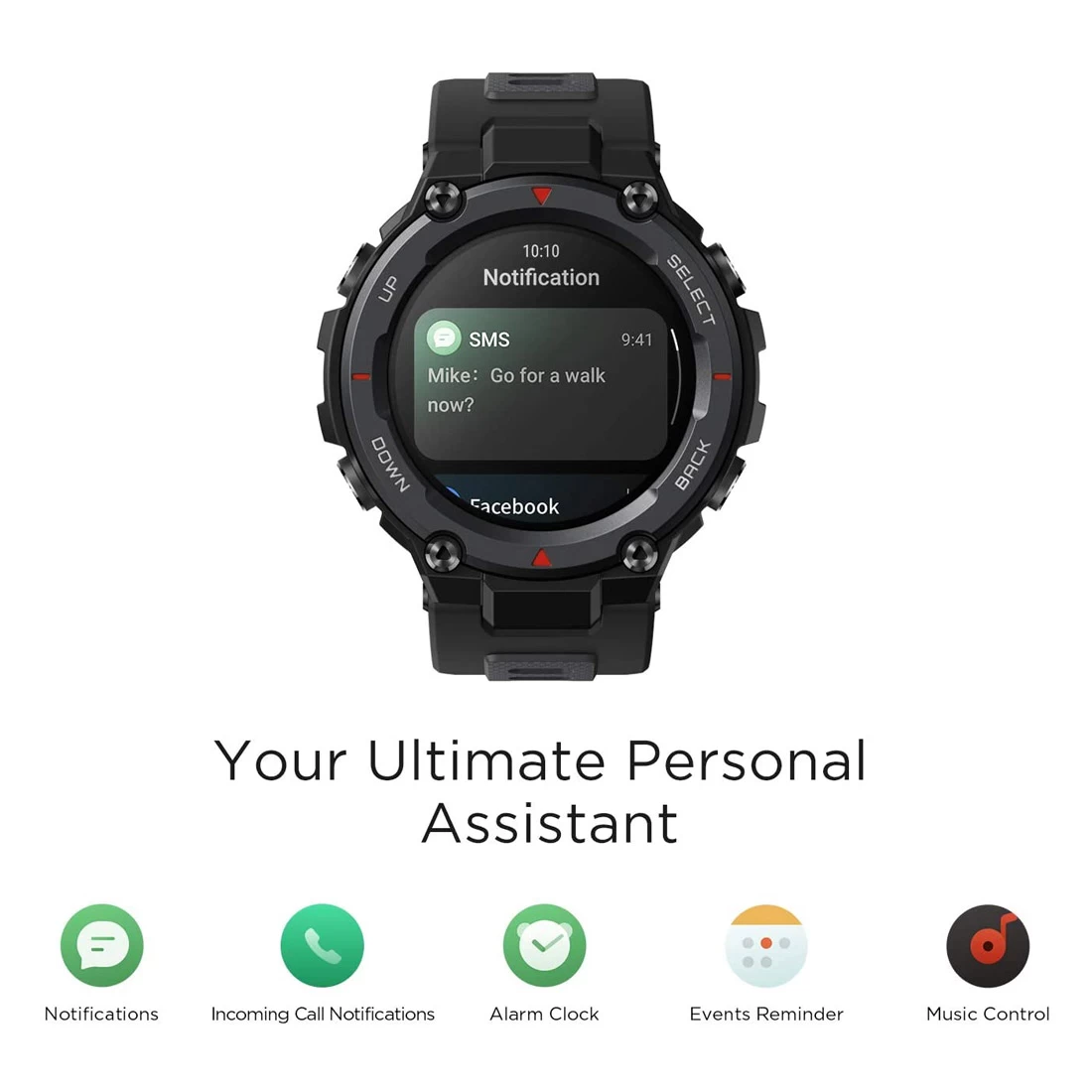 Amazfit T-Rex Pro 48mm Outdoor Smart Watch - Black 6 Amazfit T-Rex Pro 48mm Outdoor Smart Watch - Black - Image 6