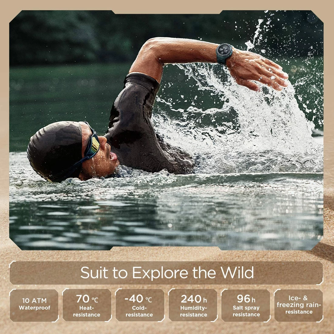 Amazfit T-Rex Pro 48mm Outdoor Smart Watch - Black 3 Amazfit T-Rex Pro 48mm Outdoor Smart Watch - Black - Image 3