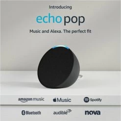 Amazon Echo Pop Compact Smart Speaker - Charcoal -Electronics Shop amazon echo pop compact smart speaker charcoal2