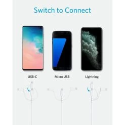 Anker PowerLine II 3-in-1 Cable - White -Electronics Shop anker powerline ii 3 in 1 cable white 3