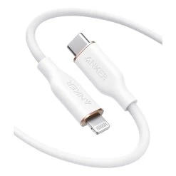 Anker 641 USB-C To Lightning Cable (Powerline III Flow, 6ft Silicone) - White