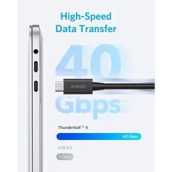 Anker USB-c To USB-C Thunderbolt 4 Cable 70cm A8859011 - Black -Electronics Shop anker thunderbolt 4 3