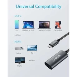 Anker 310 USB-C To HDMI Adapter - Grey -Electronics Shop anker usb c to hdmi grey 4