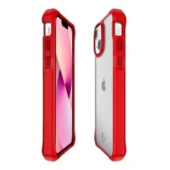 Itskins Hybrid Solid Drop Protection Case For IPhone 13 - Clear And Red -Electronics Shop apple iphone 13 hybrid solid red clear 2