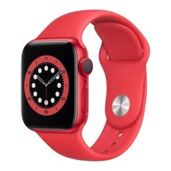 Apple Watch Series 6 44mm (Product) Red Aluminium Case W/ Red Sport Band GPS + Cellular