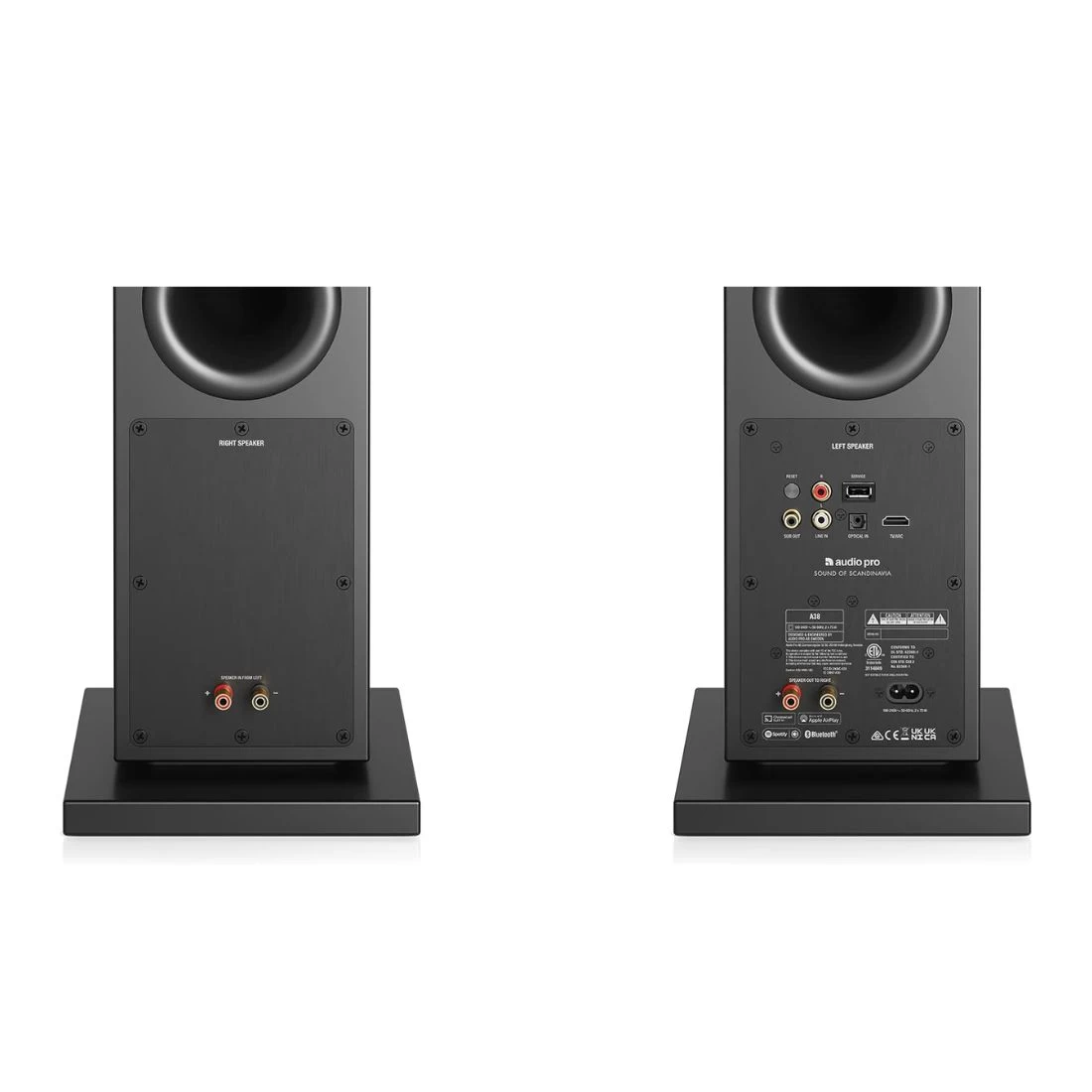 Audio Pro A38 WiFi Wireless Multiroom Floorstanding Speakers - Black 5 Audio Pro A38 WiFi Wireless Multiroom Floorstanding Speakers - Black - Image 5
