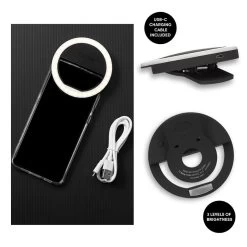 Case-Mate LuMee Studio Clip Light LED Clip Light With 3 Levels Of Brightness - Black -Electronics Shop case mate lumee studio clip light 5