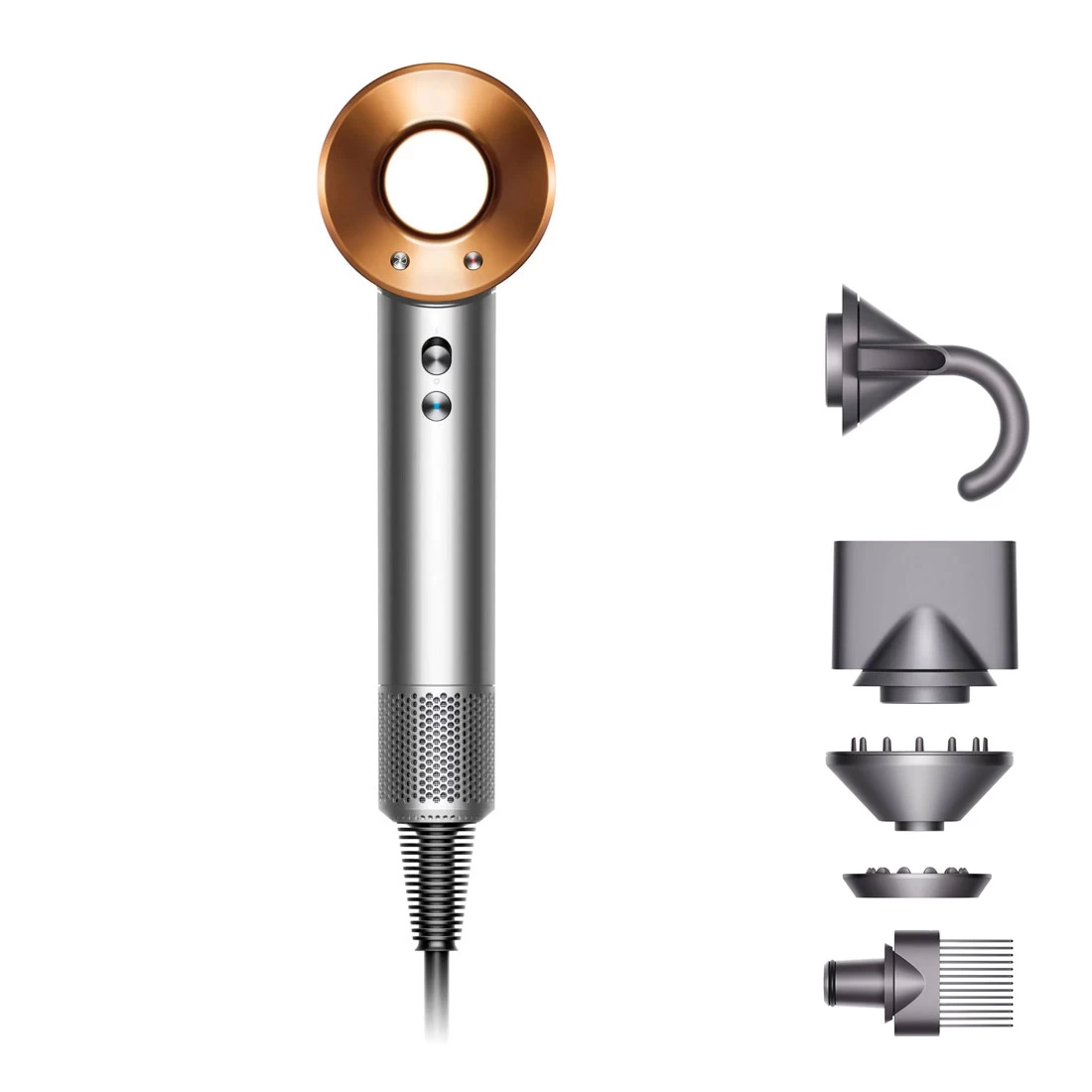 Dyson Supersonic HD07 V3 Hair Dryer - Bright Nickel & Bright Copper 1 Dyson Supersonic HD07 V3 Hair Dryer - Bright Nickel & Bright Copper
