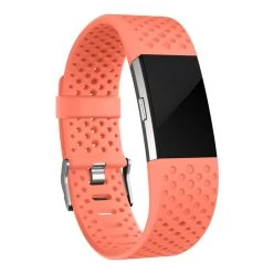 Fitbit Charge 2 Sports Band Large FB160SBCRL - Coral -Electronics Shop fitbit charge 2 sports band large fb160sbcrl coral side2