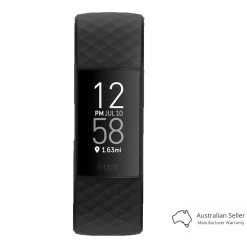 Fitbit Charge 4 Fitness Tracker - Black -Electronics Shop fitbit charge 4 fitness tracker black front 2