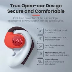 Haylou True Wireless Open Earbuds OW01 - Black -Electronics Shop haylou true wireless open earbuds ow01 black 2
