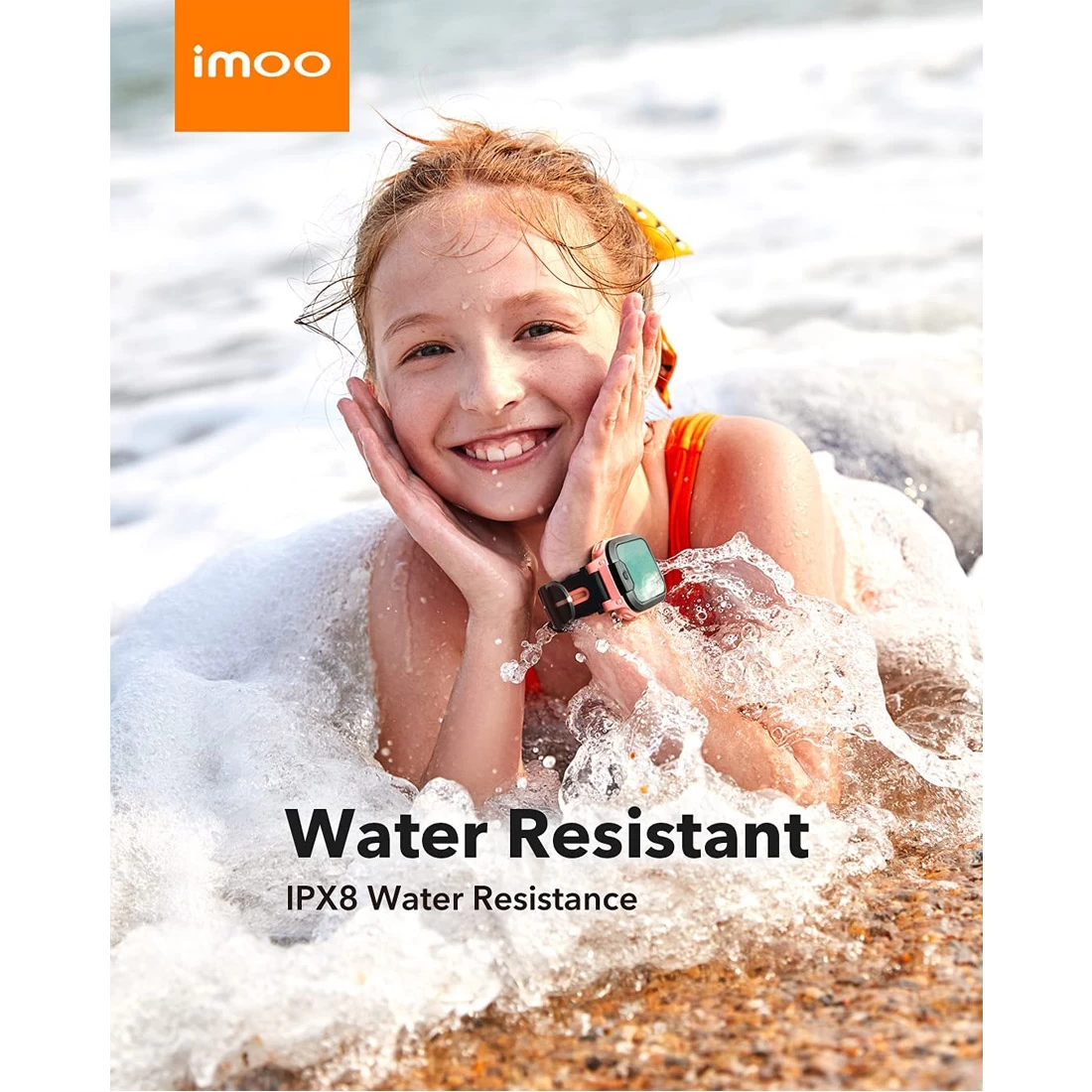 Imoo Kids Smart Watch Phone Z1 (6 Month Sim Card Bundle) - Grapefruit Red 5 Imoo Kids Smart Watch Phone Z1 (6 Month Sim Card Bundle) - Grapefruit Red - Image 5