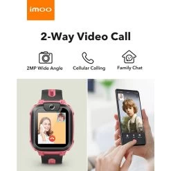 Imoo Kids Smart Watch Phone Z1 (12 Month Sim Card Bundle) - Grapefruit Red -Electronics Shop imoo watch phone z1 pnk 4 1 1