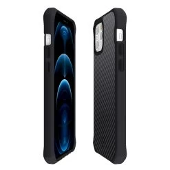 Itskins Hybrid Carbon Drop Protection Case For IPhone 12 Pro Max - Black -Electronics Shop itskins hybrid carbon drop protection case for iphone 12 pro max black 13