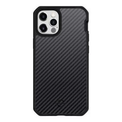 Itskins Hybrid Carbon Drop Protection Case For IPhone 12 Pro Max - Black