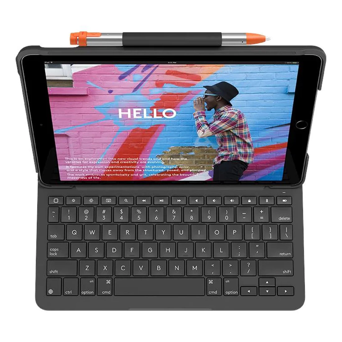 Logitech Slim Folio Keyboard Case For IPad 10.2" (7th/8th/9th Gen) - Graphite 2 Logitech Slim Folio Keyboard Case For IPad 10.2" (7th/8th/9th Gen) - Graphite - Image 2
