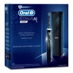 Oral B Oral-B Genius AI Electric Toothbrush With 3 Replacement Heads & Smart Travel Case - Black -Electronics Shop oral b genius ai electric toothbrush with 3 replacement heads smart travel case black3