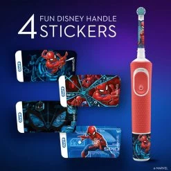 Oral B Oral-B Pro 100 Kids 3+Years Electric Toothbrush - Spiderman -Electronics Shop oral b power toothbrush pro 100 kids spiderman rechargable toothbrush 3