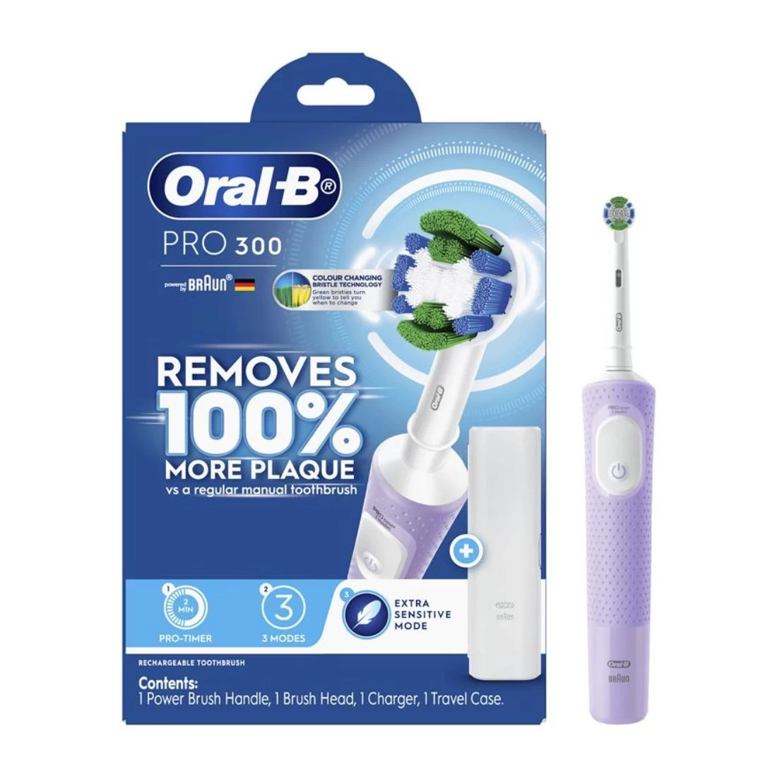 Oral B Oral-B Power Toothbrush Pro 300 - Lavender 1 Oral B Oral-B Power Toothbrush Pro 300 - Lavender