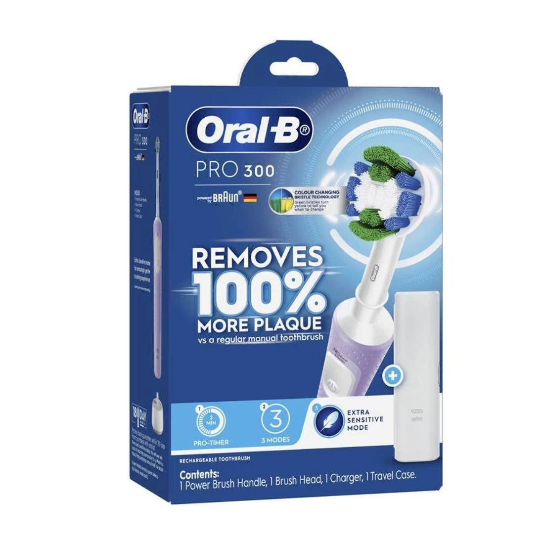 Oral B Oral-B Power Toothbrush Pro 300 - Lavender 5 Oral B Oral-B Power Toothbrush Pro 300 - Lavender - Image 5