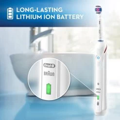 Oral B Oral-B SMART 5500 Electric Toothbrush +3 Refills With Travel Case - White -Electronics Shop oral b power toothbrush smart 5500 white 1