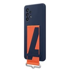 Samsung Galaxy A73 5G Silicone Cover With Strap EF-GA736TNEGWW - Navy -Electronics Shop samsung silicone cover with strap case for galaxy a53 1 1