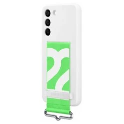 Samsung Galaxy S22 Silicone Cover With Strap EF-GS901TWEGWW - White -Electronics Shop samsung silicone with strap cover for galaxy s22 2