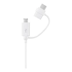 Samsung 1.5m Data Cable Combo (USB Type C & Micro USB) EP-DG930DWEGWW - White