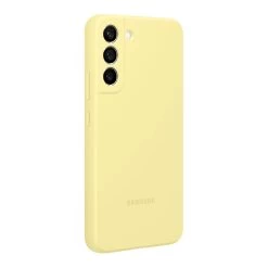 Samsung Galaxy S22+ Plus Silicone Cover EF-PS906TYEGWW - Yellow -Electronics Shop samsung galaxy s22 silicone cover ef ps901tyegww yellow side
