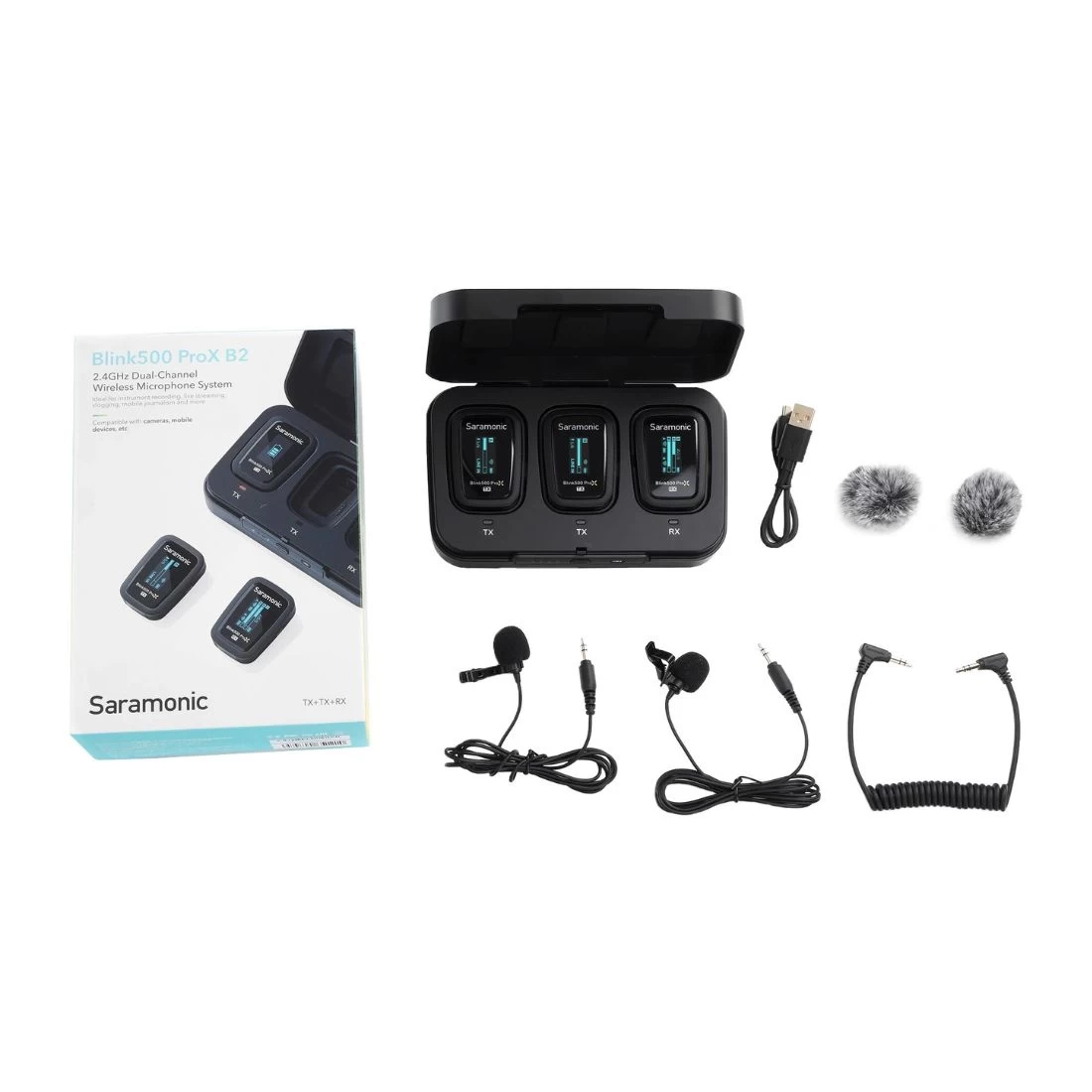 Saramonic Blink500 Pro X B2 Dual Channel 2.4GHz Omni Lavalier Microphone System 5 Saramonic Blink500 Pro X B2 Dual Channel 2.4GHz Omni Lavalier Microphone System - Image 5