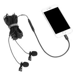 Saramonic LavMicro U1C Dual Omnidirectional Lavalier Microphone With Lightning Connector For IOS Devices (6m) -Electronics Shop saramonic clip on microphone with lighting connectorc 1