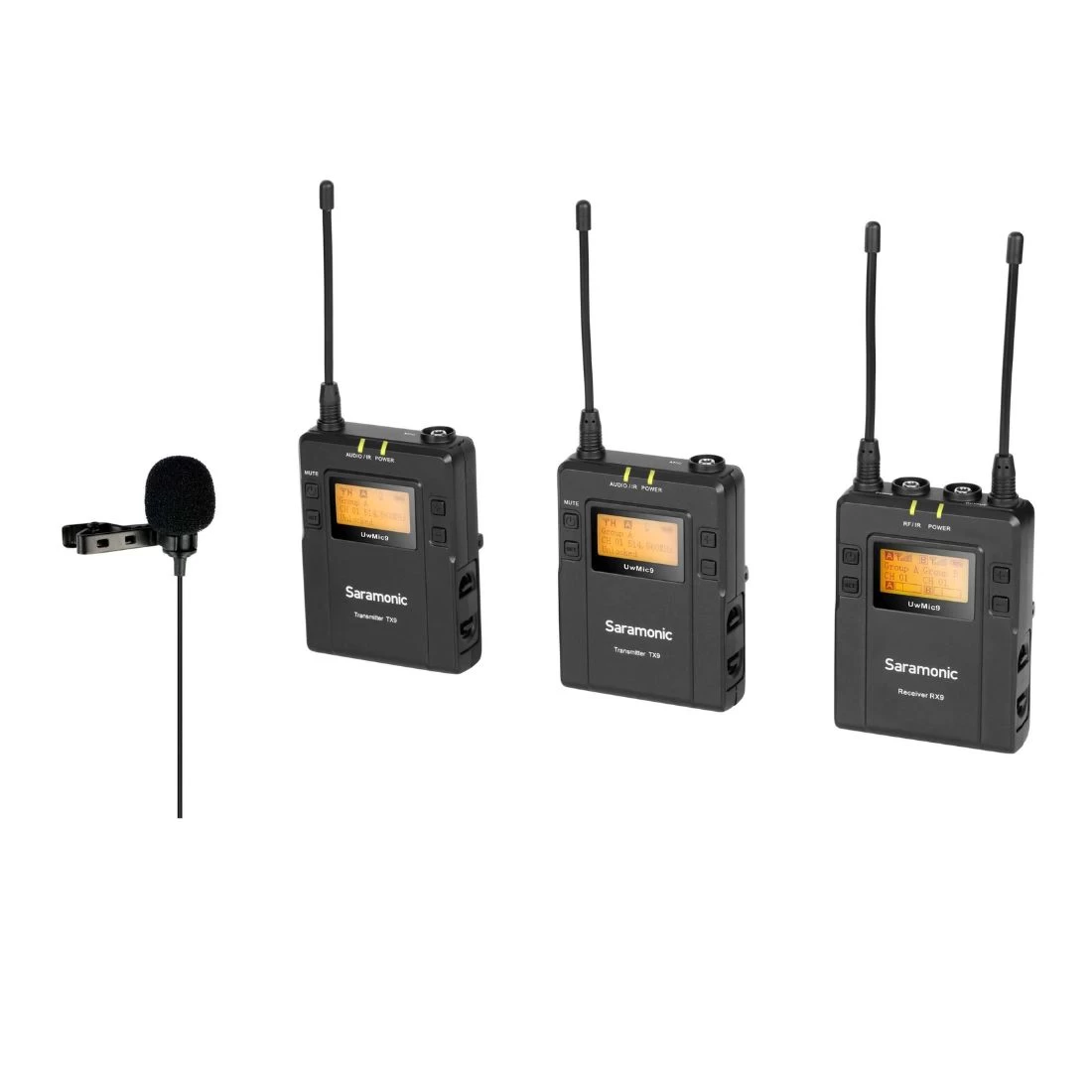 Saramonic UWMIC9AU Kit2 (TX9+TX9+RX9) UHF Wireless Lavalier Microphone System 2 Saramonic UWMIC9AU Kit2 (TX9+TX9+RX9) UHF Wireless Lavalier Microphone System - Image 2