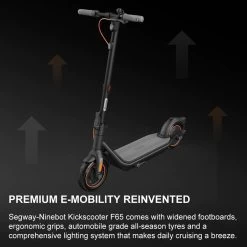 Segway Ninebot KickScooter F65 - Black -Electronics Shop segway ninebot kickscooter f65 2