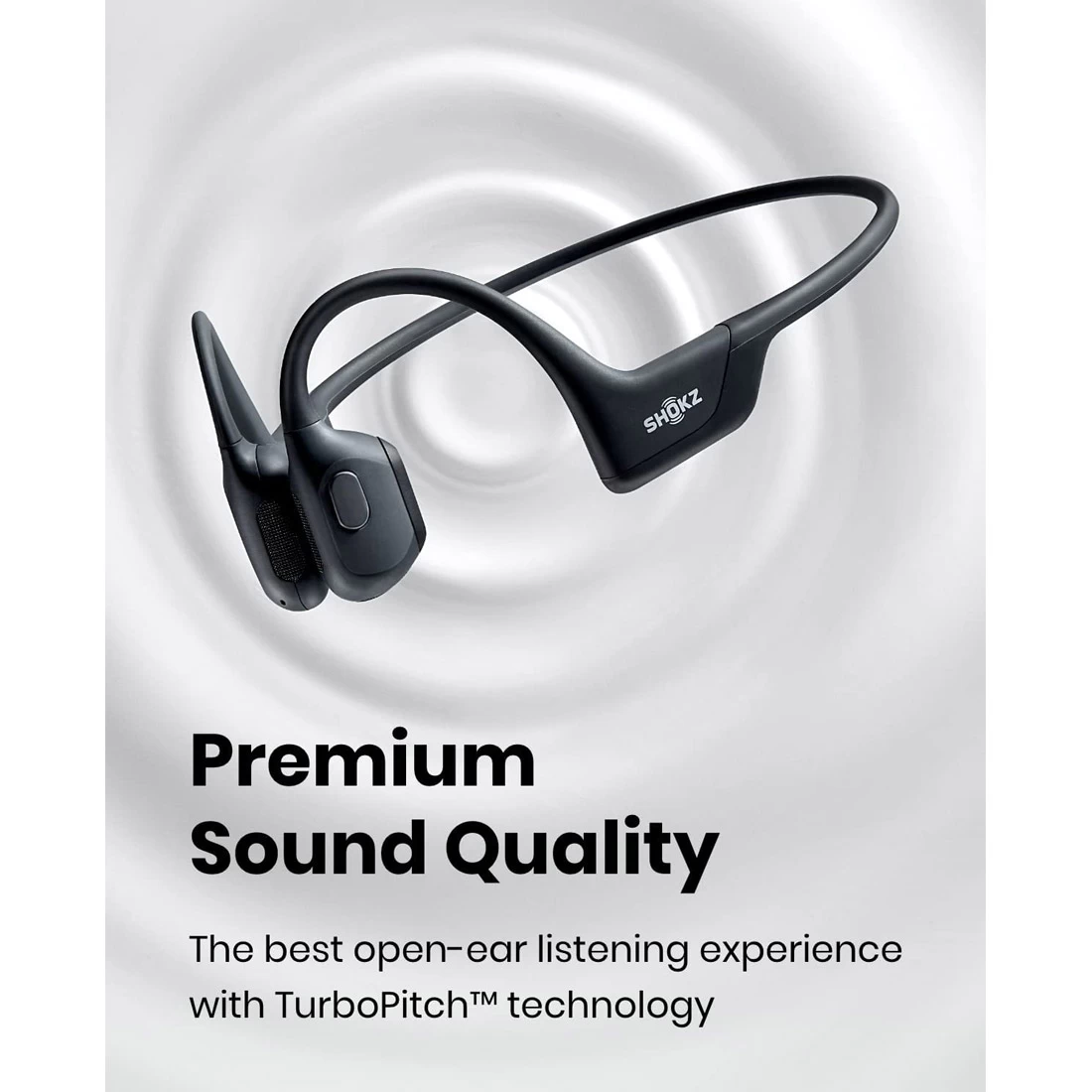 Shokz OpenRun Pro Premium Bone Conduction Open Ear Bluetooth Headphones - Black 3 Shokz OpenRun Pro Premium Bone Conduction Open Ear Bluetooth Headphones - Black - Image 3