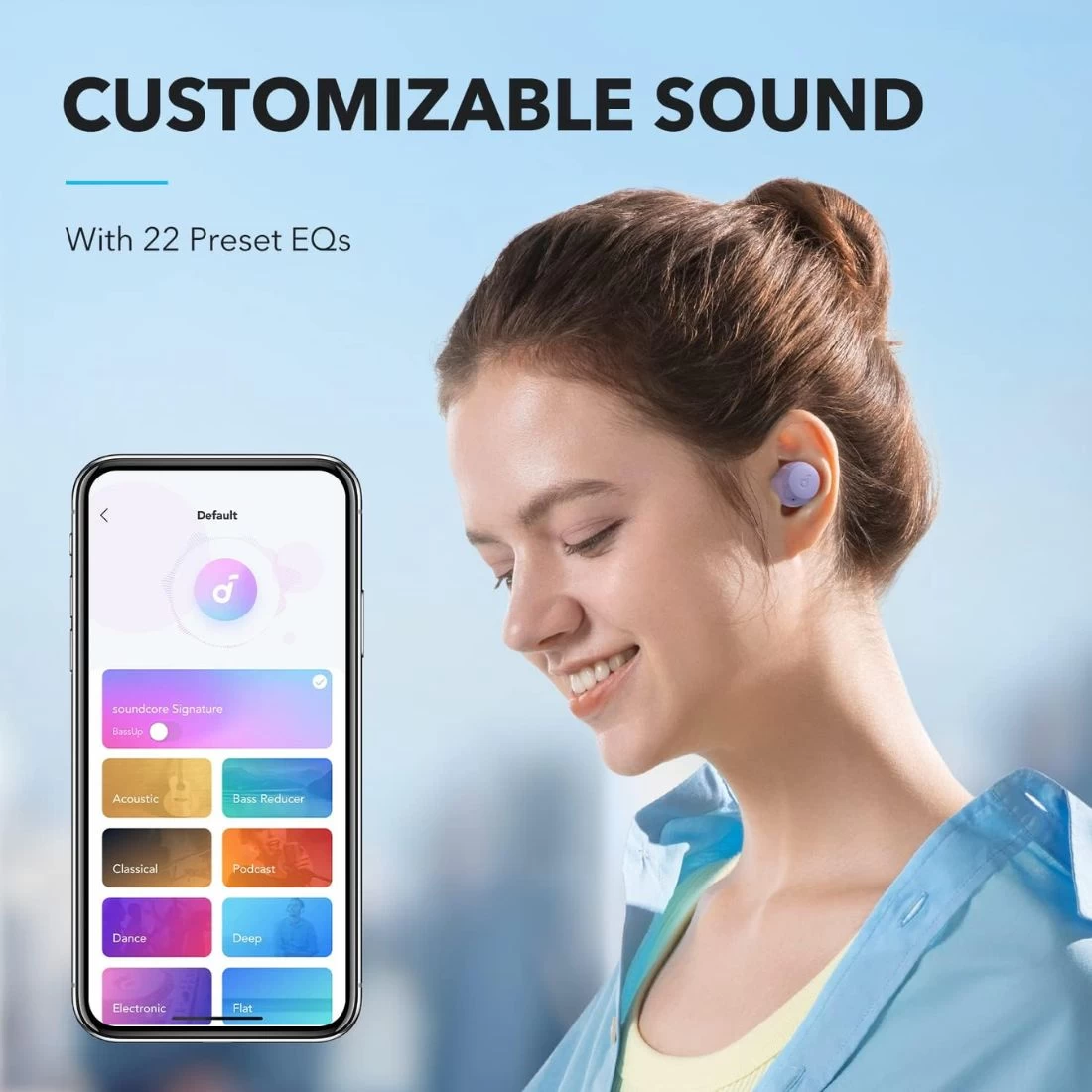 Soundcore A20i True Wireless Earbuds - White/Purple 5 Soundcore A20i True Wireless Earbuds - White/Purple - Image 5