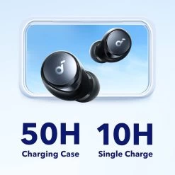 Soundcore Space A40 Active Noise Cancelling Wireless Earbuds - Black -Electronics Shop soundcore adaptive cancelling blk 3