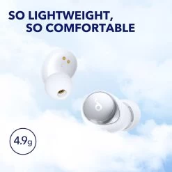 Soundcore Space A40 Active Noise Cancelling Wireless Earbuds - White -Electronics Shop soundcore adaptive cancelling wht 1