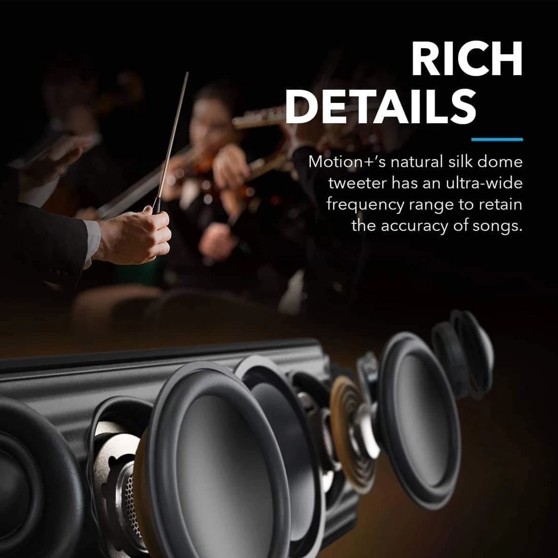 Soundcore Motion+ Bluetooth Speaker - Black 2 Soundcore Motion+ Bluetooth Speaker - Black - Image 2