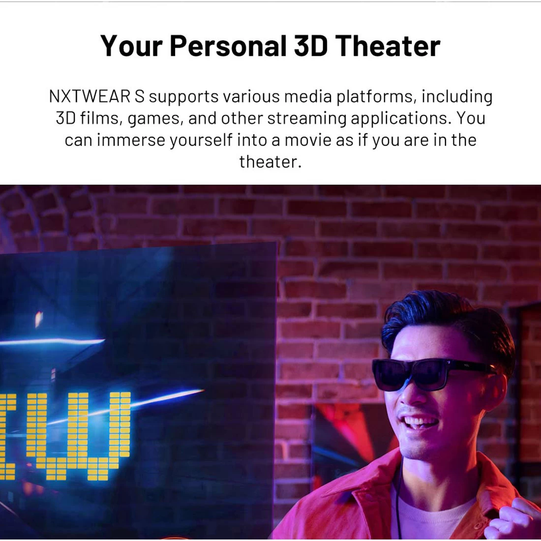 TCL RayNeo NXTWEAR S XR Smart Glasses - Black 5 TCL RayNeo NXTWEAR S XR Smart Glasses - Black - Image 5