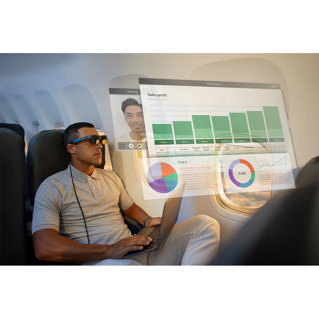 TCL RayNeo NXTWEAR S XR Smart Glasses - Black 7 TCL RayNeo NXTWEAR S XR Smart Glasses - Black - Image 7